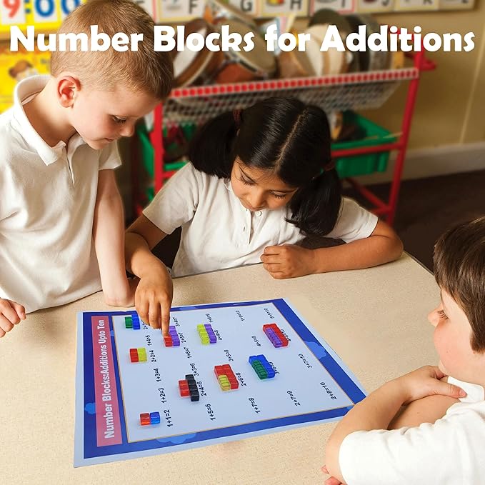 240 Pieces Centimeter Cubes, Counting/Sorting Toy,Plastic Math Cubes,Early Development Activity Games with Portable Box(Translucent,6 Colors)