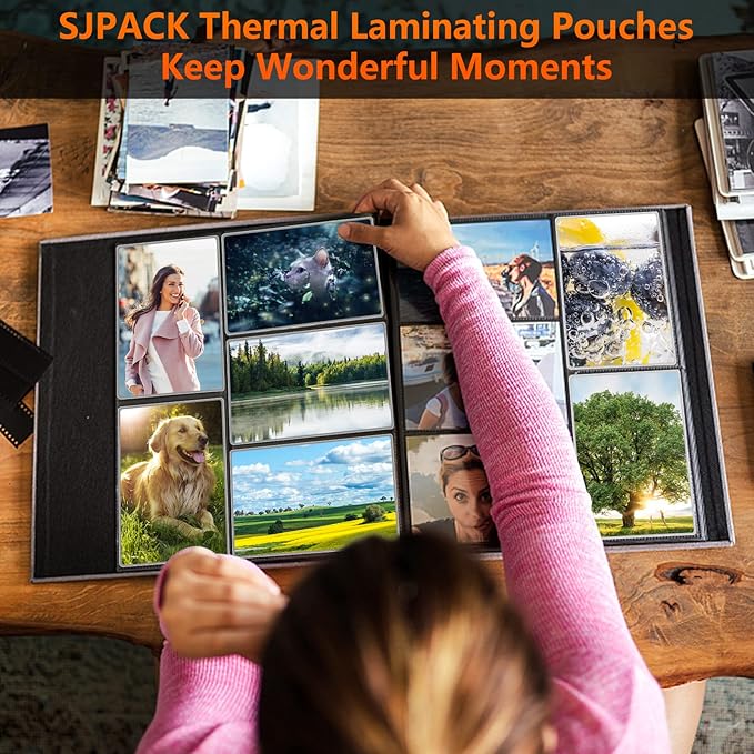 SJPACK Thermal Laminating Pouches, 9 x 11.5 Inches Laminating Sheets, 3 mil Thick Laminate Sheets, 6000 Pack,Clear