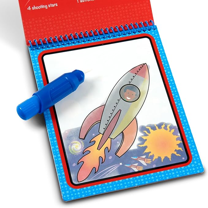 Melissa & Doug On The Go Water Wow! Reusable Mess-Free Water-Reveal Activity Pad – Space