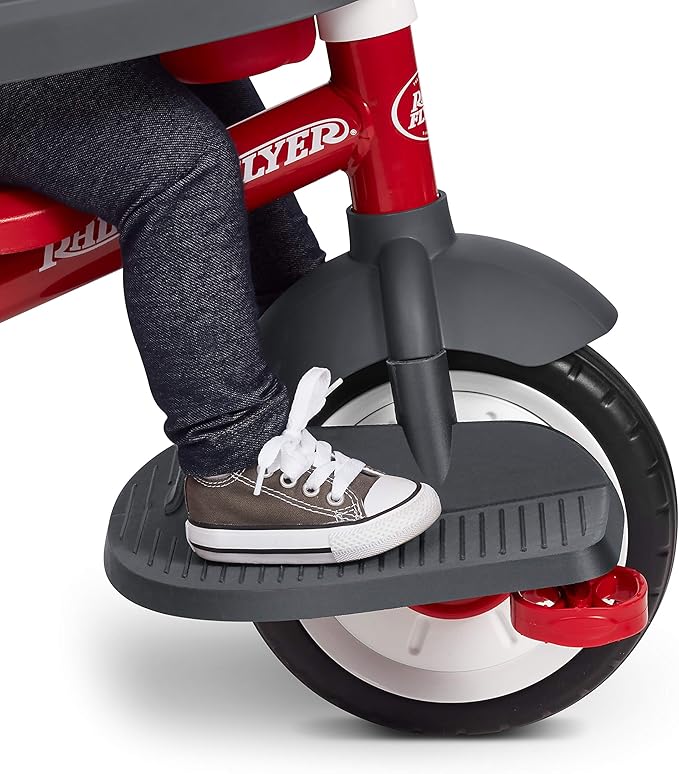 Foot Rest for Toddler Bike, Kids Bike Foot Rest, Footrest for Tricycle Outdoor Toys for Toddlers 1-3, Radio Flyer Front Wheel Footrest, for Ages 1-2 Years, Gray
