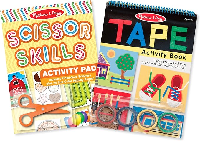 Melissa & Doug Scissor Skills and Tape Activity Books Set