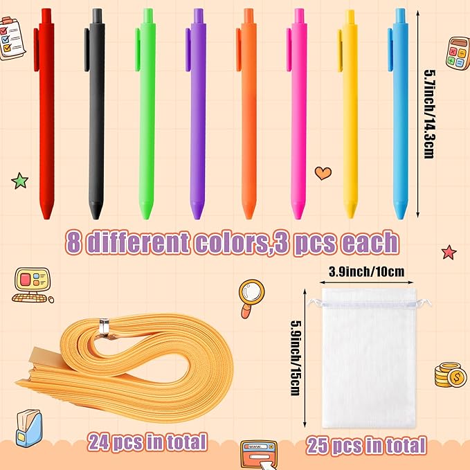 Xqumoi Employee Appreciation Coffee Cup Sticky Notes Set - 24 Set Coffee Self Sticky Writing Memo Pads Ballpoint Pens with Mesh Bag for Coffee Lover Staff Member Colleague Worker School Office Supply