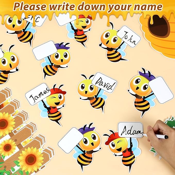 gisgfim Bee Bulletin Board Decoration Set Bee Jesus Religious Borders Cutouts for Classroom Door VBS Christian Sunday School Sunnmer Welcome Bulletin Board Craft Home Wall (We Bee-Long to Jesus)
