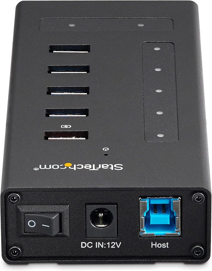 StarTech.com 7 Port USB C Hub - USB Type-C to 2x USB-C/5x USB-A - Commercial Metal USB 3.0 - SuperSpeed USB 3.0 (5Gbps) - BC 1.2 Fast Charge - 5 x usb-a, 2 x usb-c (HB30C5A2CST)