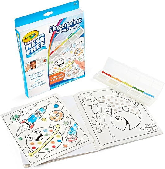 Crayola Color Wonder Mess Free Fingerprint Ink Painting Activity Set, Toddler Finger Painting Alternative, Stocking Stuffers for Kids, Holiday Gifts (Pack of 6)