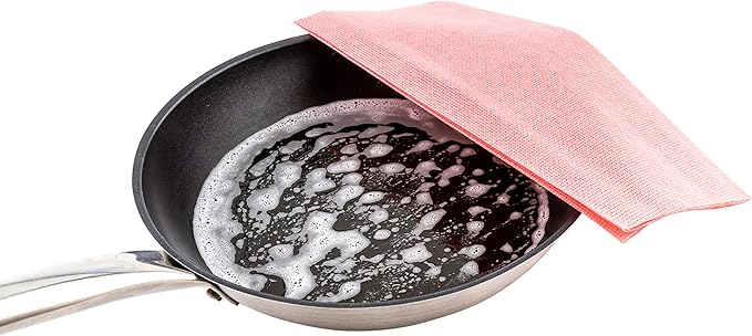 Restaurantware RW Clean 23.6 x 11.8 Inch Reusable Cleaning Cloths 10 Wipes All-Purpose Dish Wipes- Durable Machine-Washable Red Viscose Disposable Cloths Pre-Cut Rectangle Restaurantware