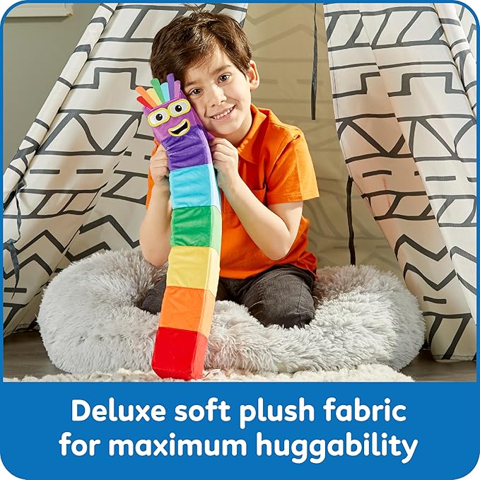 hand2mind Numberblock Seven Playful Pal, Plush Figure Toys, Numbers for Toddlers, Cute Stuffies, Preschool Math Learning Toys, Stuffed Animal, Small Plushies, Counting Blocks, Birthday Gifts for Kids