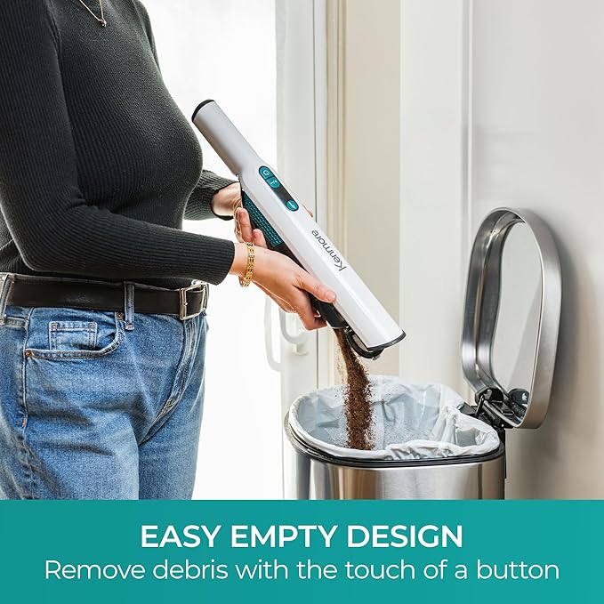 Kenmore HV3005 11.1V Brushless Cordless Handheld Vacuum Cleaner Lightweight Versatile and Portable Hand Vac Powerful Suction with 2-Speed Power Control for Pet Hair, One-Touch Empty for Car & Home