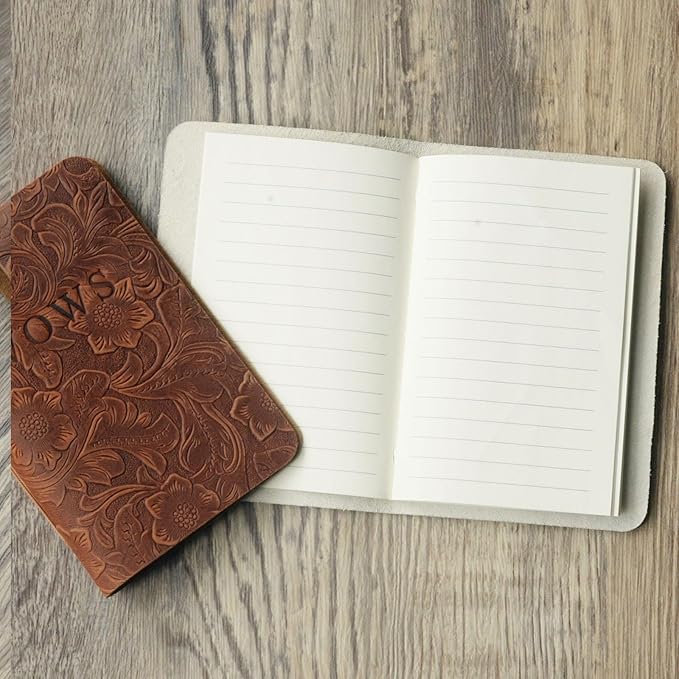 Genuine Leather Wedding Vow Books Set of 2 - His and Her Vow Notebooks for Couples, 5.8 x 3.8 Inch Wedding Vow Journal, Bridal Shower Gift