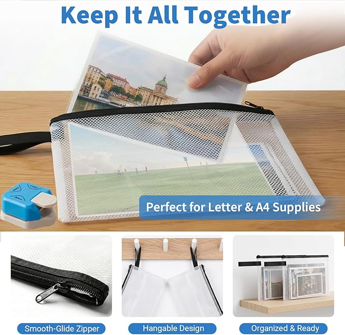 Binditek Laminating Sheets Bundle, 100 Pack Letter Size (50 x 3 Mil + 50 x 5 Mil) Thermal Laminating Pouches 8.5 x 11, with Corner Rounder & 2 Storage Folders, Office & Classroom Laminating Supplies