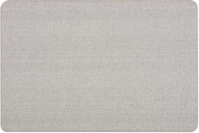 Quartet Bulletin Board, Fabric, 4' x 3', Frameless, High-Density Fiberboard, Oval Office, Gray (7684G)
