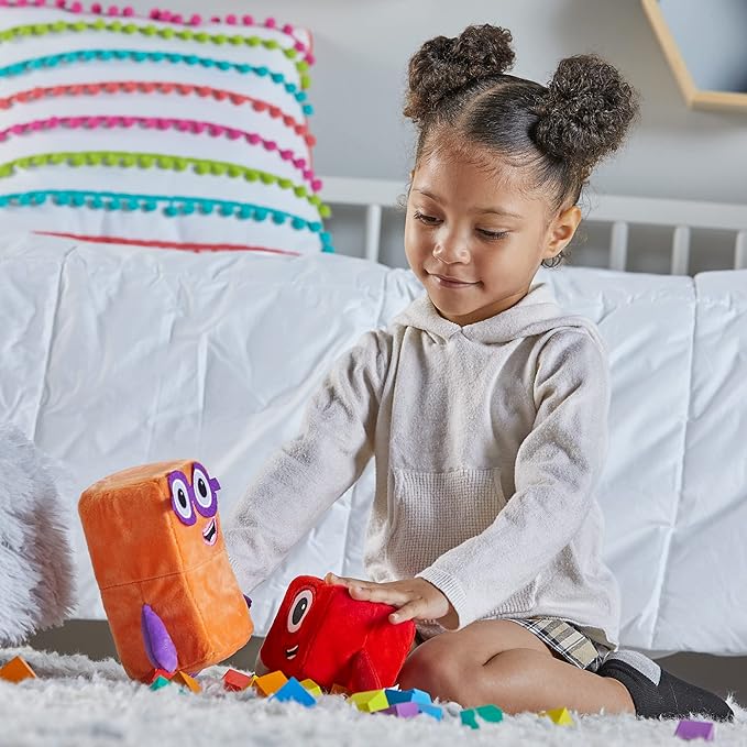 hand2mind Numberblocks One & Two Playful Pals, Plush Figure Toys, Numbers for Toddlers, Preschool Math Learning Toys, Stuffed Animal Plushies, Counting Blocks, Soft Stuffies, Kids Birthday Gifts﻿﻿﻿﻿