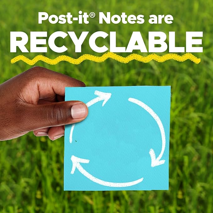 Post-it Super Sticky Notes Value Pk,24 Pads,Convenient School Bus Carry & Storage Case,2X The Sticking Power,3x3 in,Bright Colors (Orange,Pink,Blue,Green,Yellow),Recyclable (654-24SSBUS),(Pack of 8)