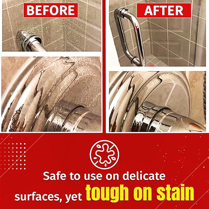 Sud Factory Hard Water Spot Remover for Glass Spotless X2 - Removes Water Stains from Shower Doors, Car Windows, Windshields - Professional Strength 16oz