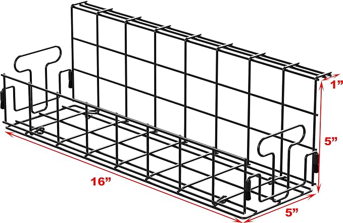 SHW Under Desk Cable Management Wire Tray Organizer, (Set of 2)