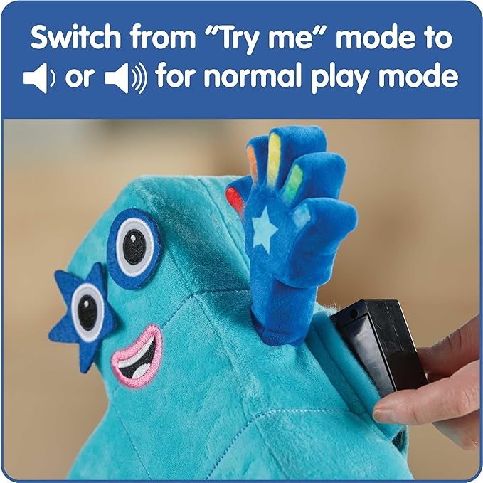 hand2mind Sing-Along Numberblock Five Plush – Officially Licensed Character Plushies, 12 Songs & Sounds from The TV Show, Light Up Soft Stuffies, for Kids Ages 2, 3, 4, 5, 6, 7