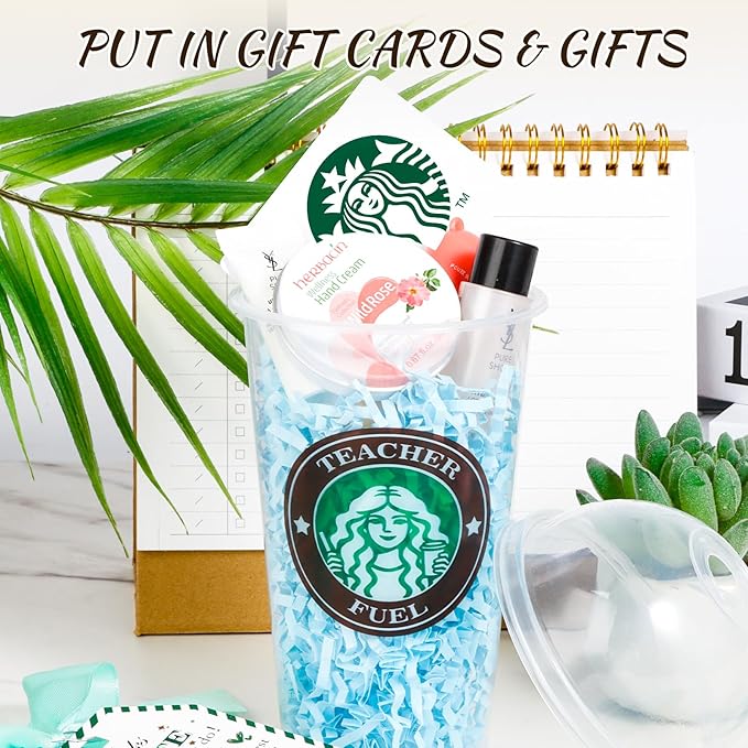 dZbGift Teacher gifts-teacher appreciation gifts in bulk,6packs teacher coffee gift card holder with cards for women man,Back to School,teacher birthday gifts,first day of school,Graduation