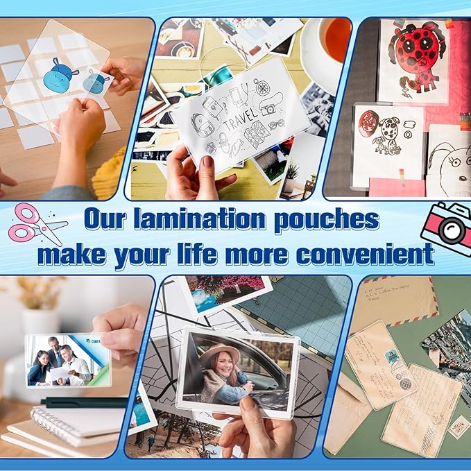 100 Pack 3 mil Index Card Laminating Pouches 3x5 File Card Laminating Pouches Lamination Pouches Recipe Card Laminating Pouches for Work Permits Pass Cards Student ID Cards