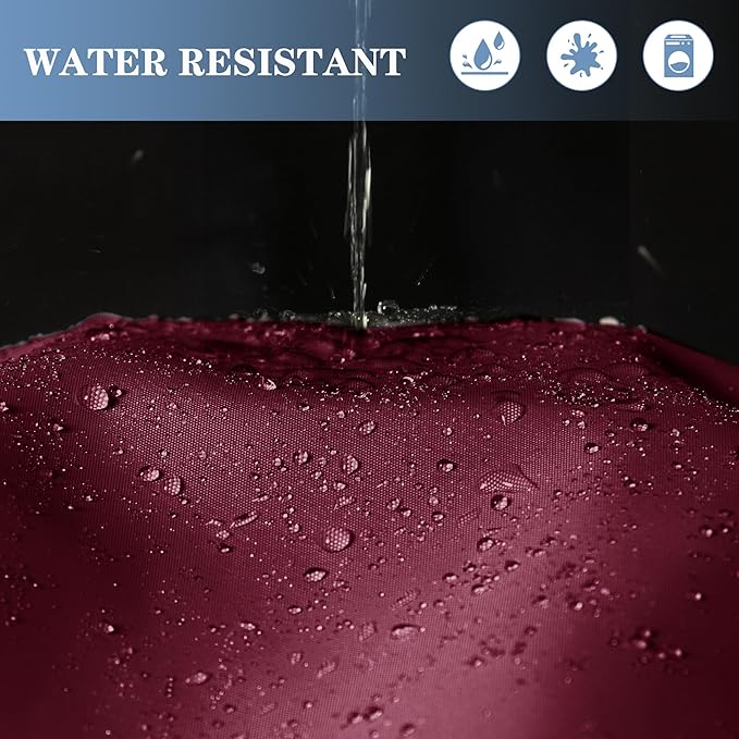 Nasitos Fabric Shower Curtain Liners 2 Pack - W72 x H72 - Washable & Water Resistant Lightweight Cloth Shower Liner for Bathroom, Soft Hotel Quality, Standard Size (Burgundy, 4 Magnets Included)
