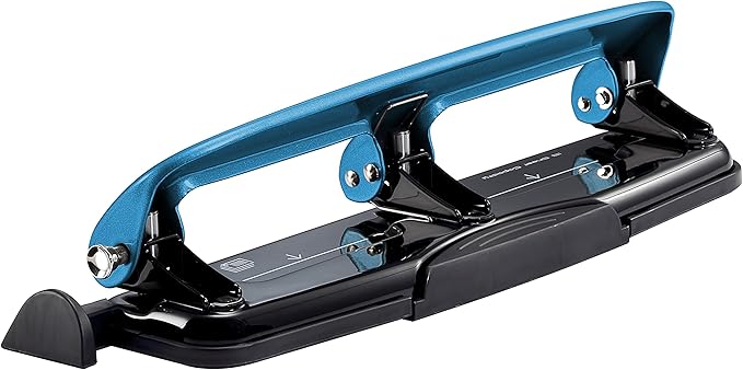 Bostitch Office EZ Squeeze™ Reduced Effort 3-Hole Punch, 12 Sheets, Blue (2103)