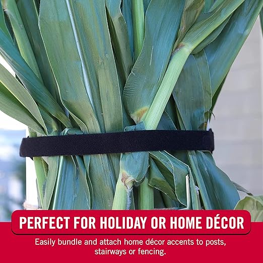 VELCRO Brand ONE-WRAP Bundling Ties – Reusable Fasteners for Keeping Cords and Cables Tidy – Cut-to-Length Roll, 25ft x 3/4in, Black