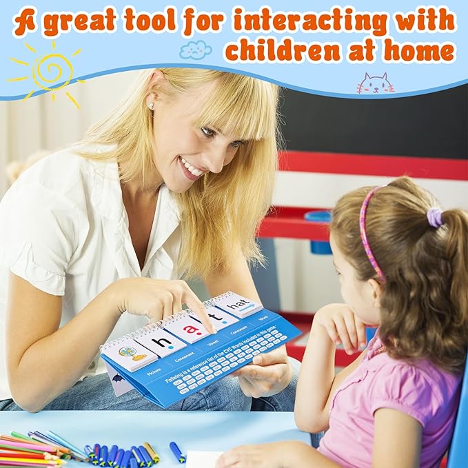 CVC Words Games First Grade Classroom Must Haves, Phonics Games for Kindergarten First 2nd Grade, Sight Words Flash Cards Spelling Reading Preschool Learning Games Spelling Educational Toy Gifts