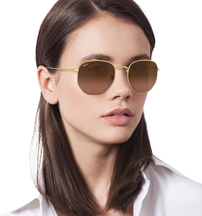 Ray-Ban unisex-adult Rb3548n Hexagonal Flat Lens Hexagonal Sunglasses