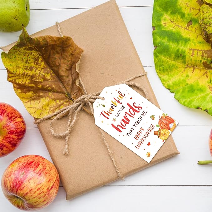 Thanksgiving Teacher Appreciation Gift Tags, Fall Teachers Hand Soap Thank You Tag, Harvest Festival PTA PTO Autumn Faculty School Party Favor Tag