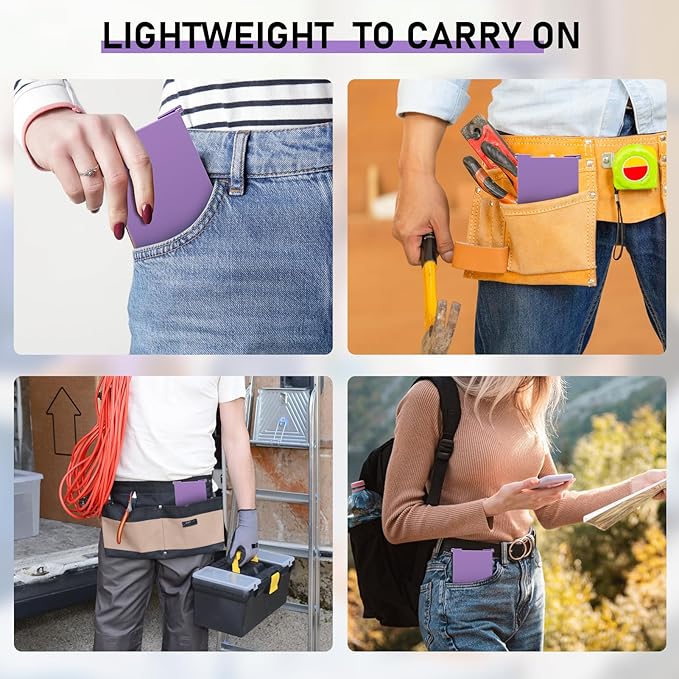 Clipboard Foldable Without Edition Cheat Charts, 3 Layers Aluminum, Nurse Board w/Low Profile Clip&Pen Clip Pocket, Purple
