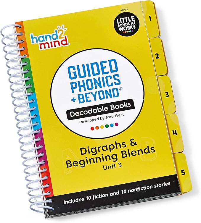hand2mind Guided Phonics + Beyond Decodable Books Unit 3, Books for Beginning Readers, Science of Reading Classroom Materials, Learn to Read Leveled Readers, Preschool Curriculum for Teachers