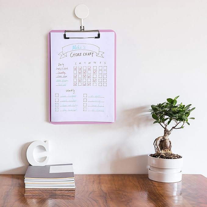 Mr. Pen- Plastic Clipboard, 12.5" x 9", 2 Pack, Lavender Mist Clipboard Plastic, Low-Profile Metal Clip with Retractable Hanging Hole
