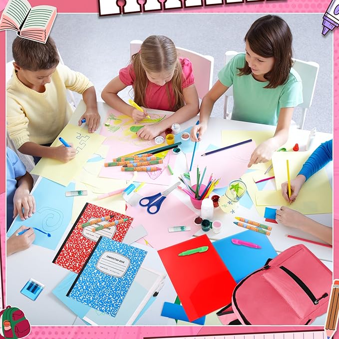 79 Pcs Christmas Gift Box for K-5 Elementary Middle Kit Bundle Bulk Essential for Operation Charity Xmas Gift(Pink)