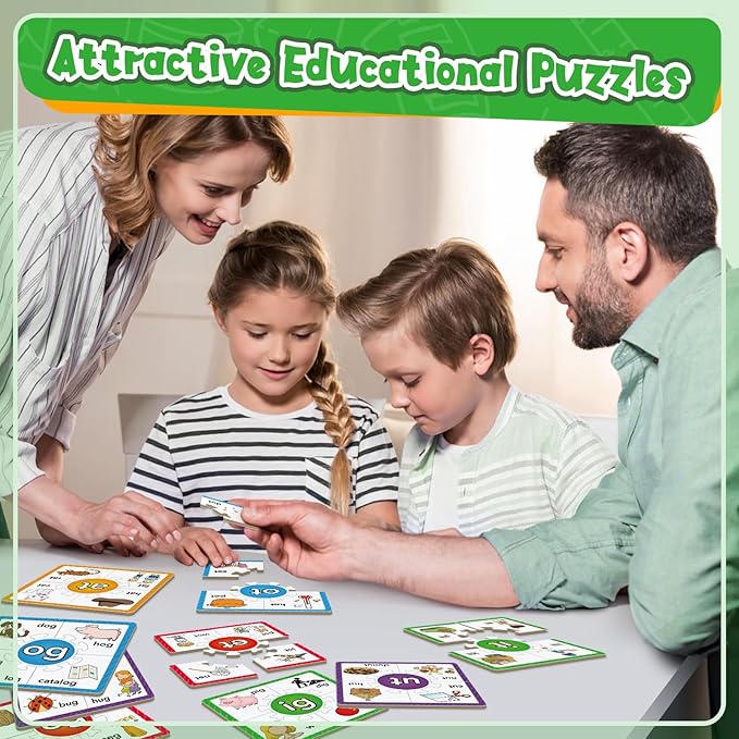 Phonics Puzzle Games, Spelling Games, Phonics Flash Cards, Sight Word Flash Cards for Toddlers, Learning Educational Toys, Kids Preschool Learning Activities, Homeschool Supplies, Learn to Read