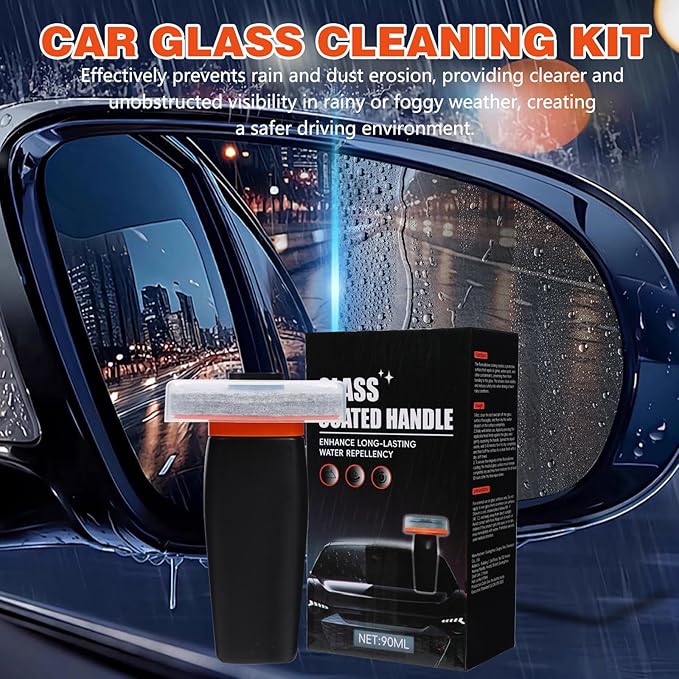 Car Oil Film Cleaner,Automotive Oil Film Cleaning Brush,Durable Glass Cleaning Tool,Glass Film Remover Cleaning Board for Car Windshield and Windows Improved Visibility