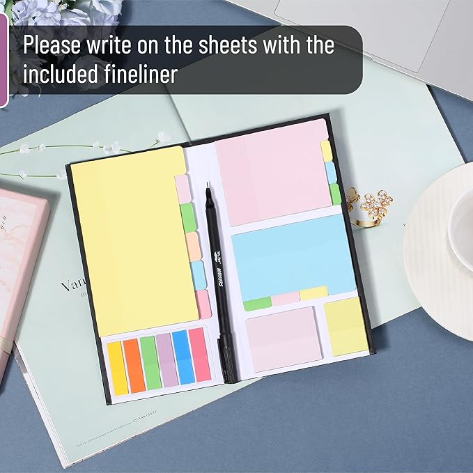 Mr. Pen- Sticky Note Set, 380 Pack, Pastel Colors, Transparent Sticky Notes Tabs, Divider, Stocky Notes for Bible Journaling