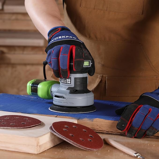 WORKPRO 150-piece 5 Inch Sanding Discs Set and 3 Foam Buffer Pads & 3 Grit Sandpaper