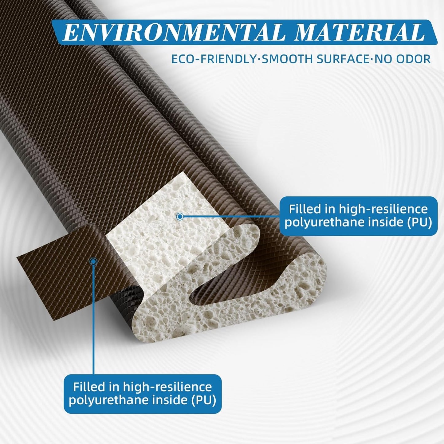V-Shaped Weather Stripping Door Seal, 19.7FT Draft Stopper for Doors/Windows, Gaps, Dustproof, Soundproof & Thermal Insulating, Noise-Reducing, Light-Blocking Door Gap Filler
