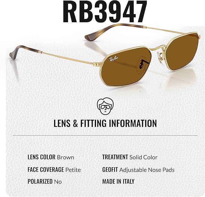 Ray-Ban RB3947 Square-Round Shaped Sunglasses for Men & Women with Official RAYBAN Eyewear Kit – Classic Timeless Design