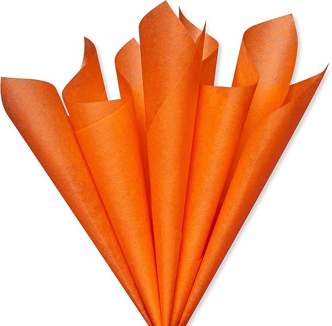Papyrus 8 Sheet 20 in. x 26 in. Orange Tissue Paper for All Occasions