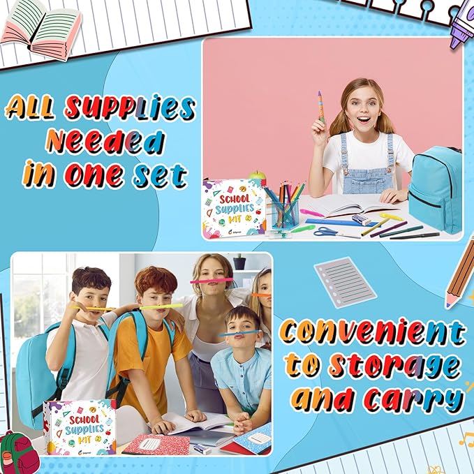79 Pcs Christmas Gift Box for K-5 Elementary Middle Kit Bundle Bulk Essential for Operation Charity Xmas Gift(Blue)