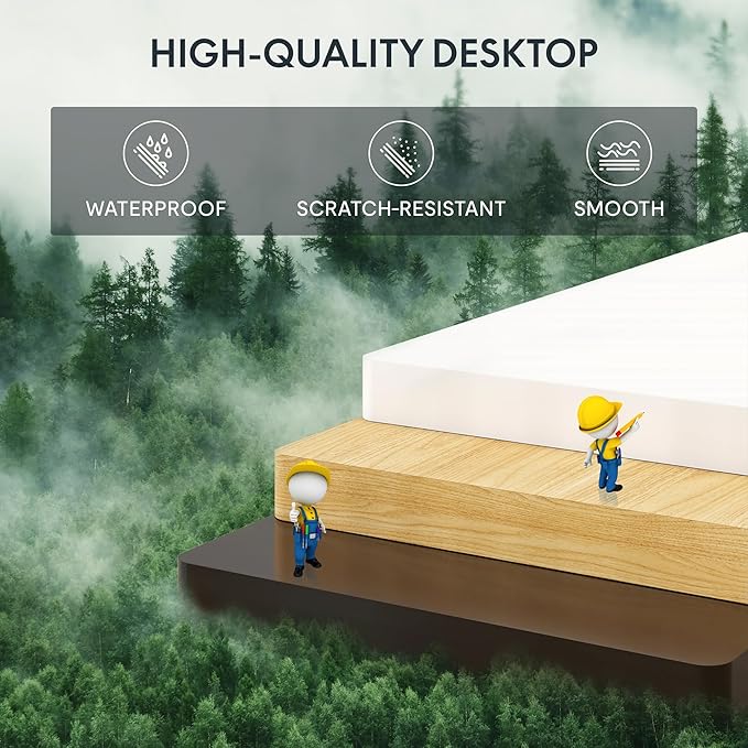 FLEXISPOT 55x24 Inch Electric Height Adjustable Standing Desk for Home & Office, Splice Board Desk for Computer Workstation, Study, or Creative Setup, Maple
