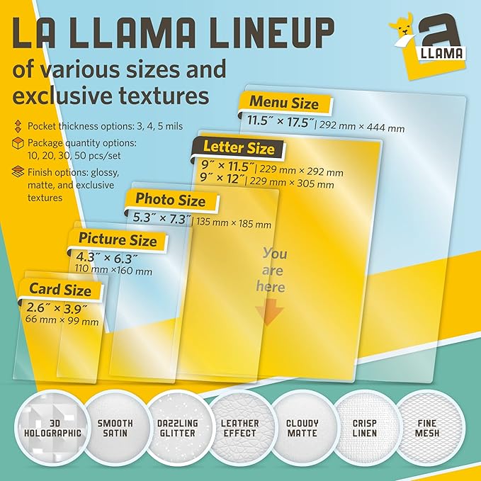 Self Adhesive Laminating Sheets, 9 x 11.5 Inches, 4 Mil Thick, Suited for Letter Size Self Sealing Lamination Sheets 8.5 x 11, 10 Pack