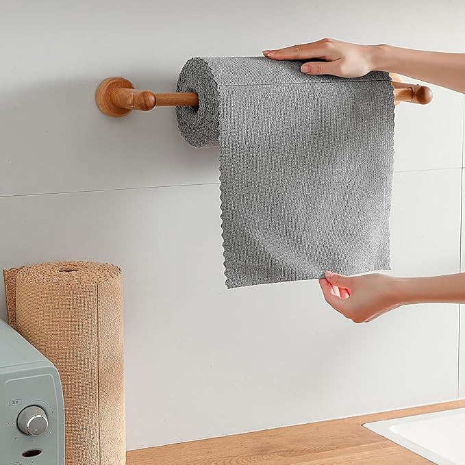 80 Pack Microfiber Cleaning Cloth Roll,Lint Free Rags & Tear Away Reusable Towels Washable Scratch,Ultra Absorbent Dish Rags(12" x 12") for Car Kitchen Home Garage-Dark Gray