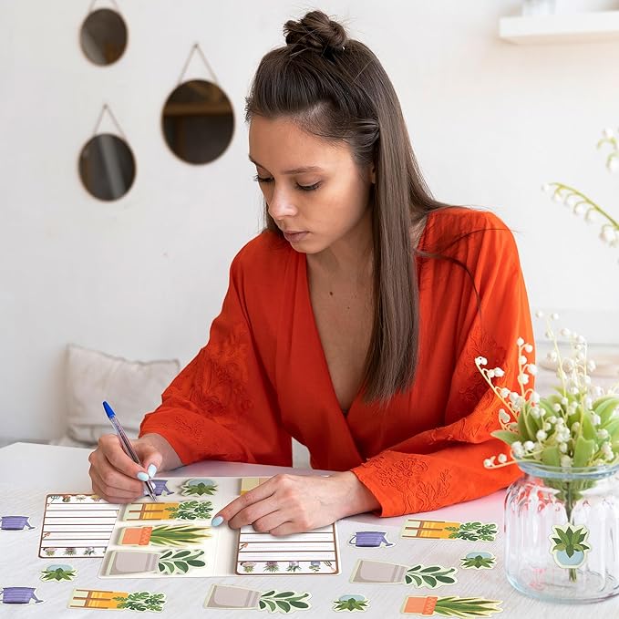 B1ykin Cute Sticky Notes Set - I Wet My Plants Self-Stick Notes Pad, 550 Sheets Writing Memo Pages Sticky Notepad for Teacher Appreciation Gifts, School Office Party Favors Supplies (Plant Lovers)