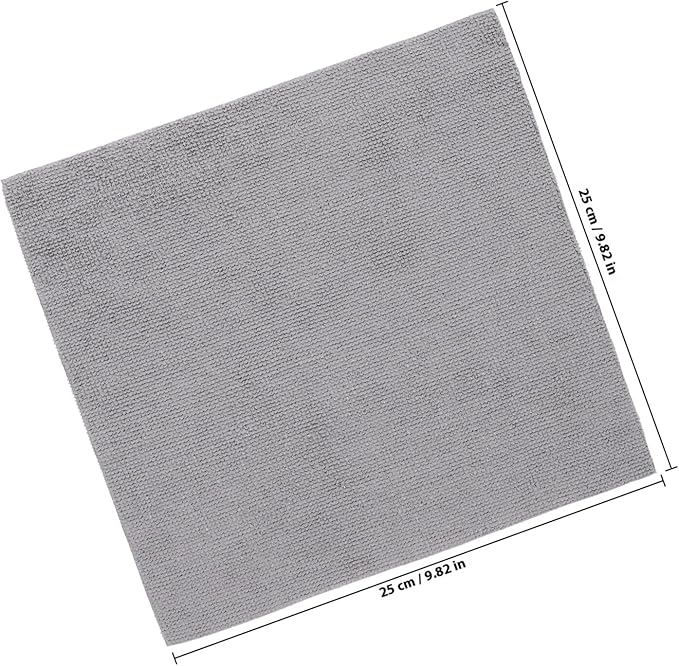 Microfiber Cleaning Cloths Roll 20pcs 25Cm Square Tear-Away Reusable Absorbent Towels for Kitchen and Household Cleaning Gray