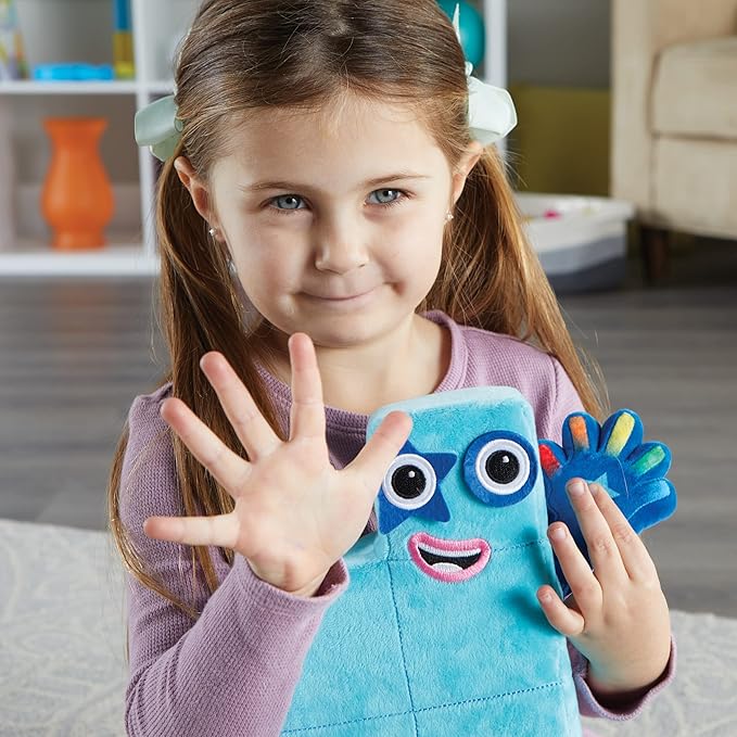 hand2mind Sing-Along Numberblock Five Plush – Officially Licensed Character Plushies, 12 Songs & Sounds from The TV Show, Light Up Soft Stuffies, for Kids Ages 2, 3, 4, 5, 6, 7