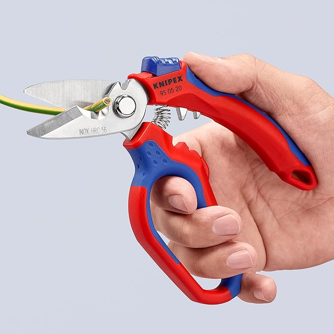 KNIPEX Tools 95 05 20 US Angled Electricians' Shears, 6-1/4"