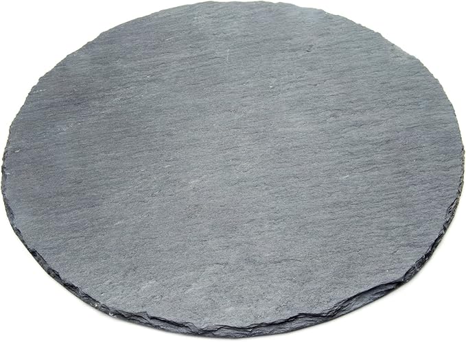 Fox Run 3808 Slate Cheese Board, Round Gray, 12 x 12 x 0.25 inches