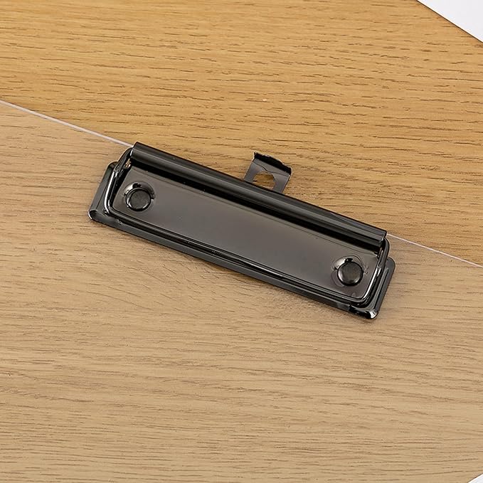 JIARI 4 Pack Clear Acrylic Office Clipboard A4 Letter Size 8.6" x 12.2" (Black 4 Pack)