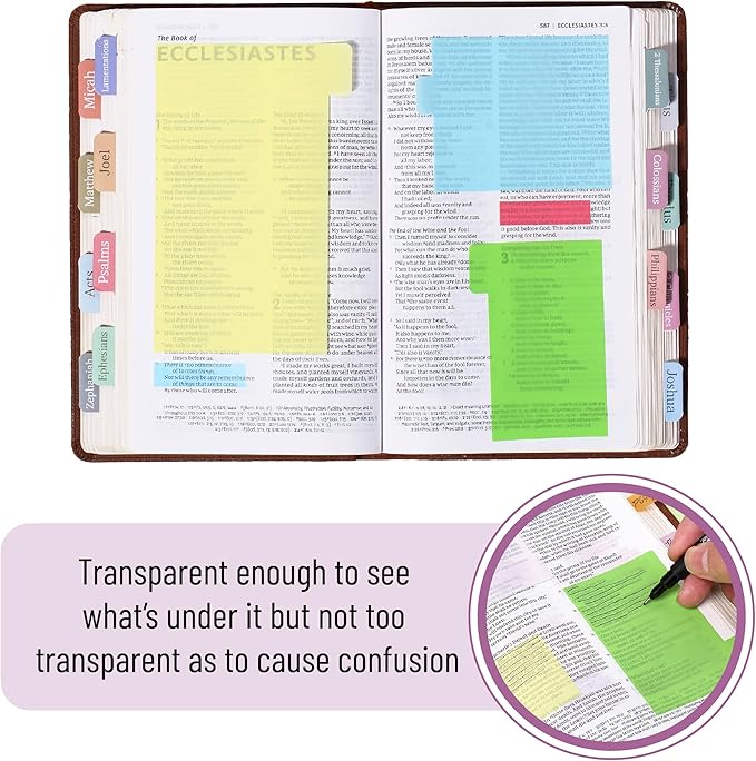 Mr. Pen- Sticky Note Set, 380 Pack, Pastel Colors, Transparent Sticky Notes Tabs, Divider, Stocky Notes for Bible Journaling